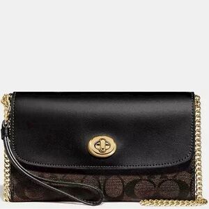 Coach Chain Crossbody In Signature Canvas